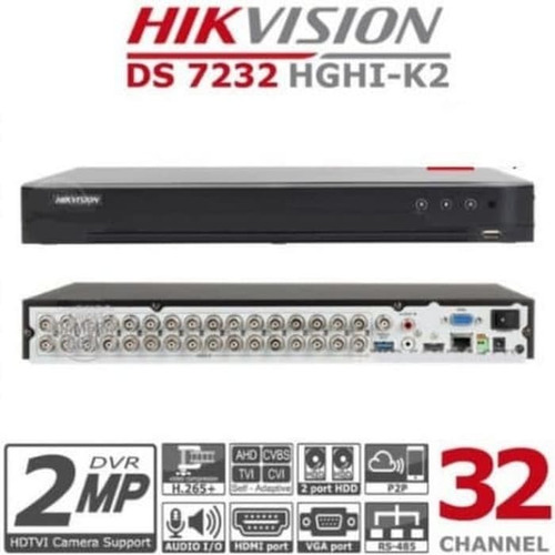 Dvr Hikvision Ds-7232hghi-k2 32 Canales,1080p Hd-tvi-hd-vga