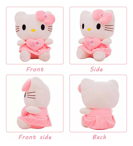Peluche Hello Kitty Con Corazón Kawaii Para Regalo 25cm