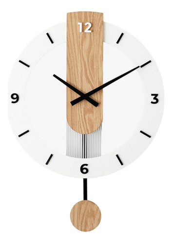 Reloj De Pared De Madera Maciza, Diseño Números Arábigos