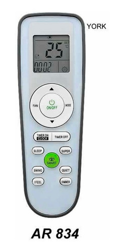 Imagen 2 de 10 de Control Remoto Aire Acondicionado York