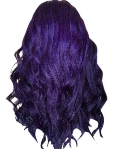 Peruca De Festa B 70 Cm Cabelo Roxo Natural 1