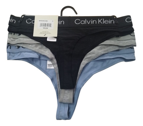Pack 3 Tangas Calvin Klein Originales Qp2959x-404 Talla S