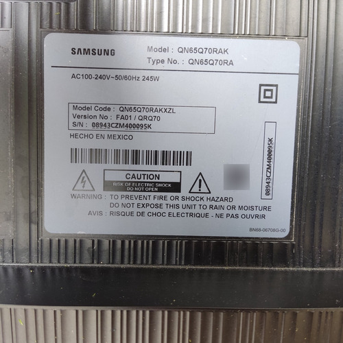 Qn6570rak Tarjeta Main Samsung Como Nueva