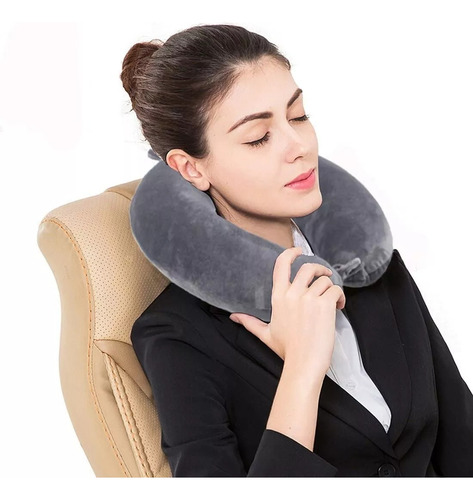Collarin Almohada Cervical Viscoelástica Cuello U Gel Funda