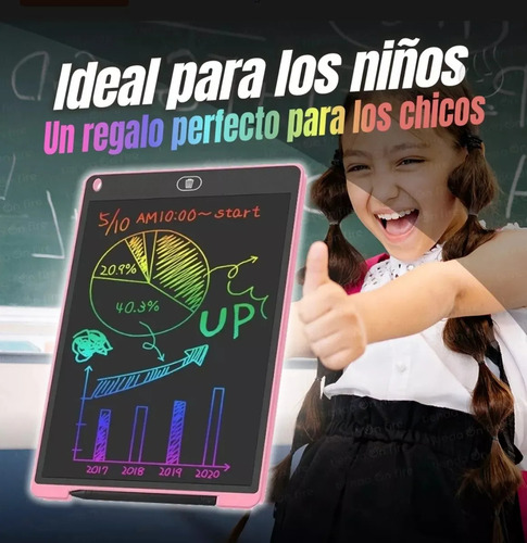 Pizarra Magica Verde 12 Pulgadas Tableta Borrable Veoquiero