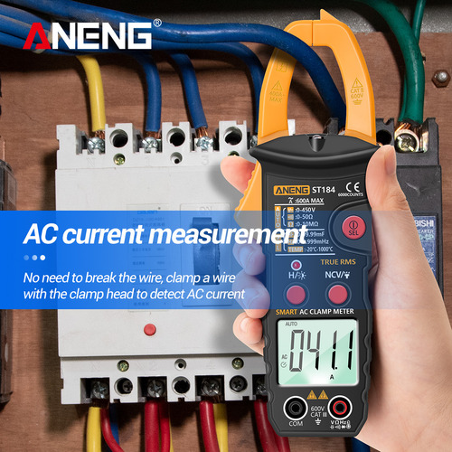 Multímetro Tester Meter Aneng Rms Dc/ac Con Pinza Amperimétr