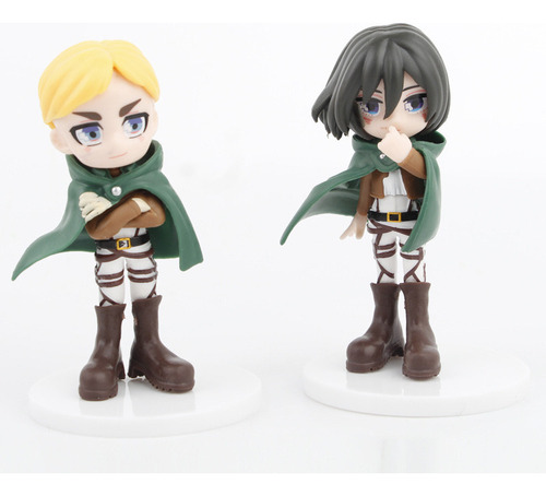 6 Unidades/conjunto De Bonecos De Ação Attack On Titan Anime