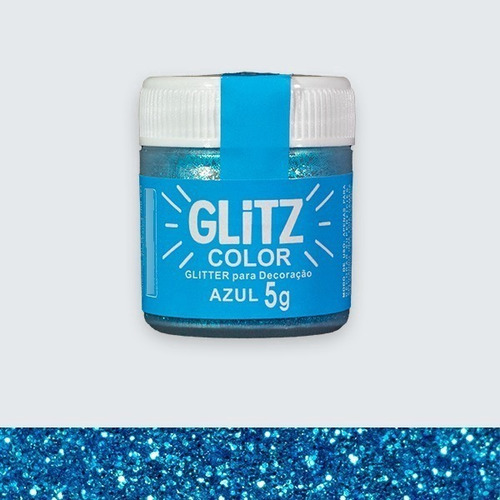 Glitter Para Decoración  Glitz Azul  5g Repostería