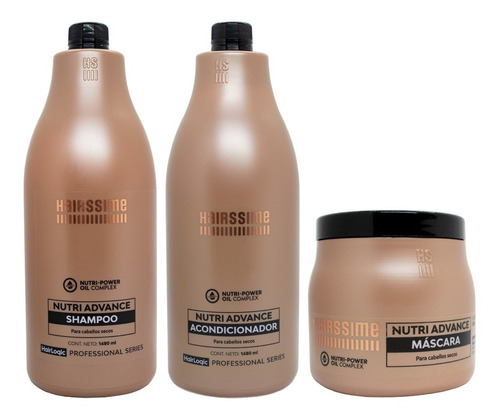 Hairssime Nutri Advance Shampoo + Enjuague + Máscara Grande