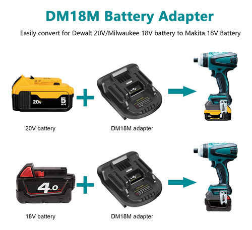 Adaptador De Batería Para Makita 18v Herramientas Convertido
