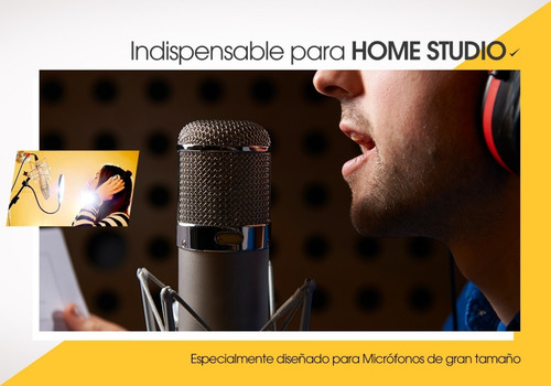 Imagen 3 de 10 de Soporte Araña Microfono Condenser Mic Shockmount Estudio Pro