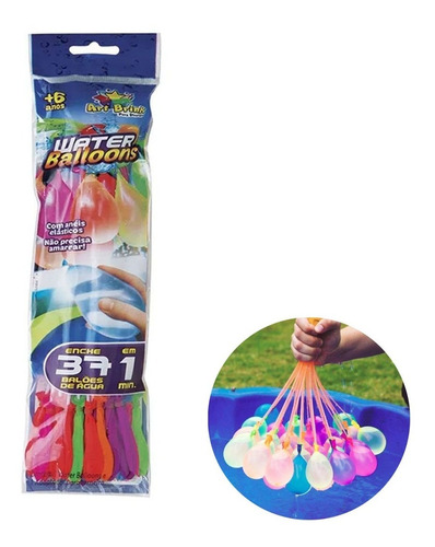 Juguete Globos Bombitas De Agua X 37 Carga Automatica Verano