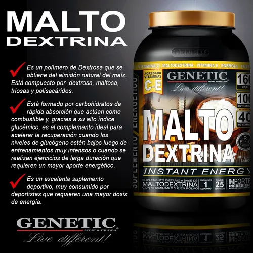 Masa Muscular Energia Proteina Fase 1 Maltodextrina Genetic