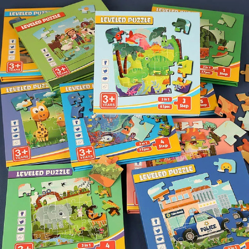 U Mas 12 Rompecabezas Magnéticos 281 Pzs, Infantil 4 Niveles