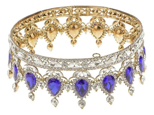 Tiaras De Diamantes De Imitación Rey Reina Corona Chapado En