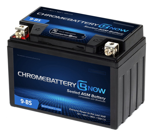 Chrome Battery Now Ytx9-bs Bateria Repuesto Inteligente Para