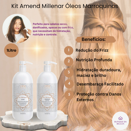 Shampoo E Condicionador Profissional Amend Óleos Marroquinos
