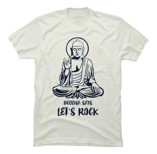 Remera Camiseta Buda Dice Rock N Roll Mano Logo Unisex