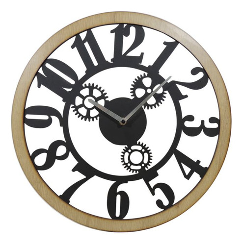 Reloj Industrial 40 Cm Negro Ámsterdam Just Home Collection