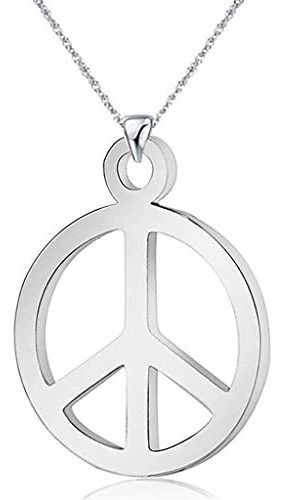 Cadena, Collar Para Hombr The Woo's Hippie Style Peace Sign 