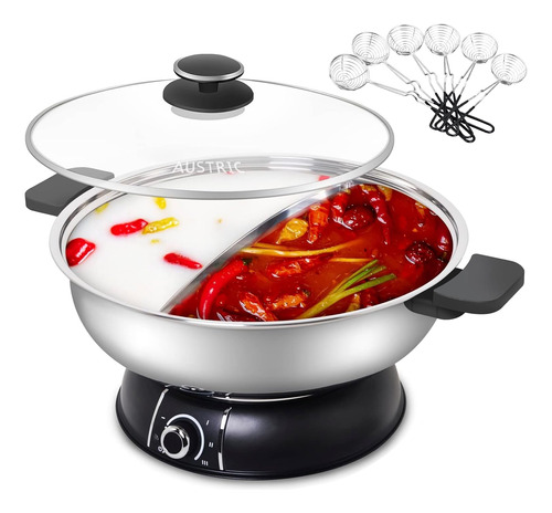 Austric Olla Electrica Shabu Shabu Hot Pot, Olla Caliente De