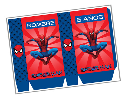 Bolsa Golosinera Imprimible Spiderman Editable Hombre Araña