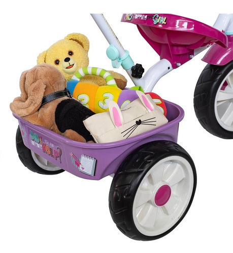 Barra de pressão e bolsa de triciclo Apache Minnie, cor fúcsia