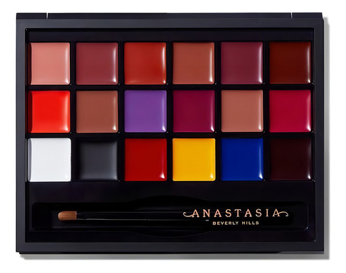 Paleta de labiales Anastasia Beverly Hills Lip Palette color neutrals and primaries mate