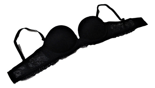 Sostén Push Up Tezenis Negro Con Encaje 