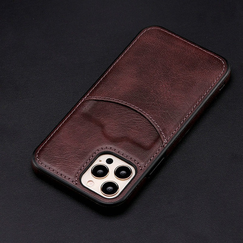 Sun Funda Tipo Billetera For iPhone 14 Pro Max Marrón Claro