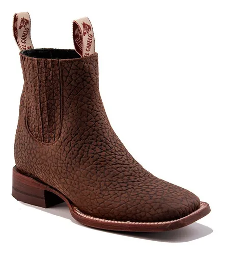 Botin Charro Hombre Punta Cuadrada El Canelo Toro Choco Cuotas