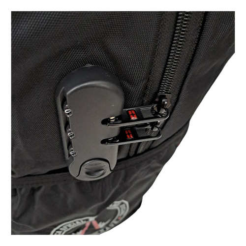 Mochila Backpack Uso Rudo Para Viaje Con Mecanismo Antirrobo Para Laptop 15.6 Pulgadas Con Usb Mochila Escolar Impermeable Deportiva Negro