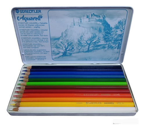 Lapices De Colores En Lata Staedtler Acuarelables X 12 Unid.