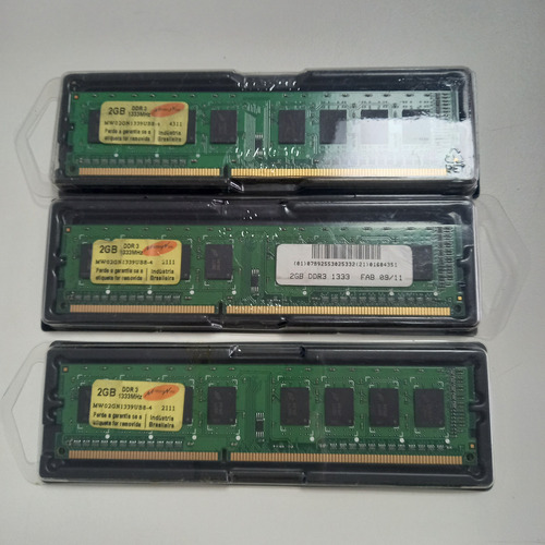 Memória Ddr3 2gb 1333/10600/12800mhs Desktop Kit C/02un (Usado)