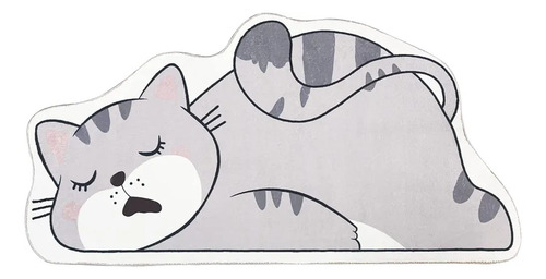 Alfombra Mini Shaggy Infantil Hermosa Gatito Gato 170x80 Cm
