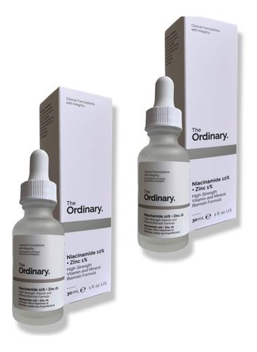 2 Packs Of The Ordinary Niancinamide 10% + Zinc 1%