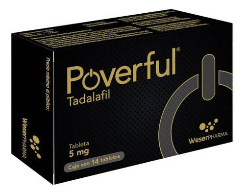 Poverful Tadalafil Tableta 5mg Caja Con 14 Tabletas 