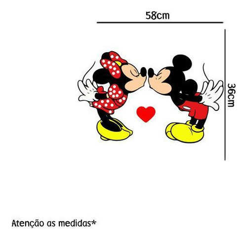 Adesivo Para Box Minnie E Mickey Colorido