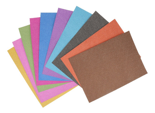 10 Folhas / Pacote A4 Glitter Cartolina Papel Artesanal,