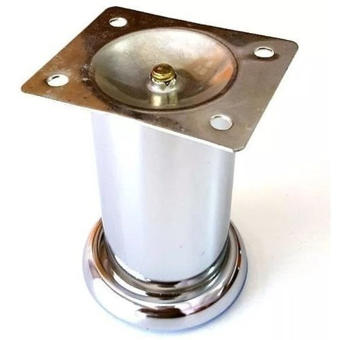 Pata Bajo Mesada Redonda Cromo Brillante 120 Mm Calidad