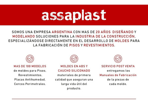 Molde Para Fabricación De Adoquines Modelo Omega, Assaplast