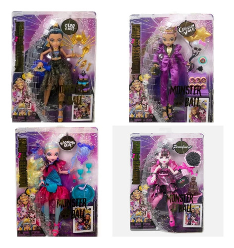 Monster High Baile Monstruoso 4pz Party Fashion