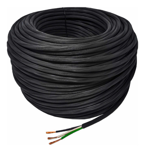 Cable Cca Uso Rudo Keer 3x12 25 Metros Color De La Negro