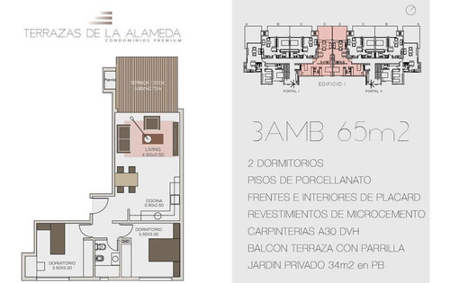Imagen 16 de 21 de Departamentos 2 Ambientes Dentro Del Barrio Privado La Alameda -canning