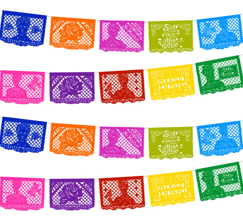 Papel Picado -  Enramada Papel Frida Kahlo 10 Piezas