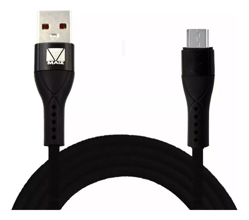 3pz Cable Micro Usb V8 Reforzado Tela Puntas Metálicas 3m