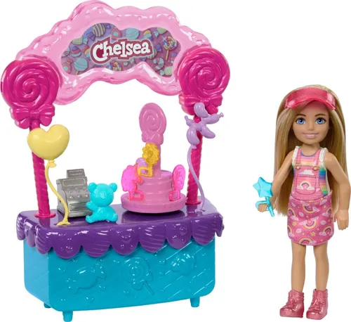 Barbie Chelsea Doll & Lollipop Stand Playset Con Accesorios,