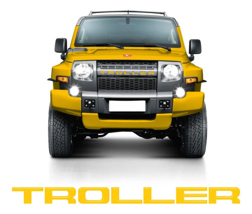 Adesivo Grade Troller T4 2015/2021 Emblema Amarelo Genérico