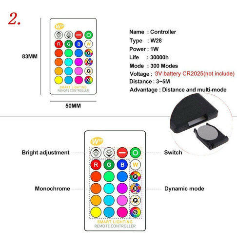 Bombillo Led 16 Colores A Control Remoto