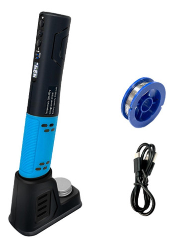 Kit De Soldador Portátil Con Bolígrafo Eléctrico, Azul